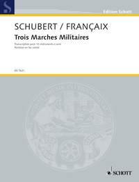 Three Military Marches : Transcription for 10 wind instruments by Jean Francaix