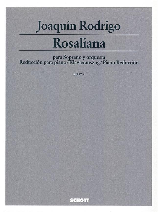 Rosaliana : 4 Lieder auf Gedichte von Rosalia de Castro