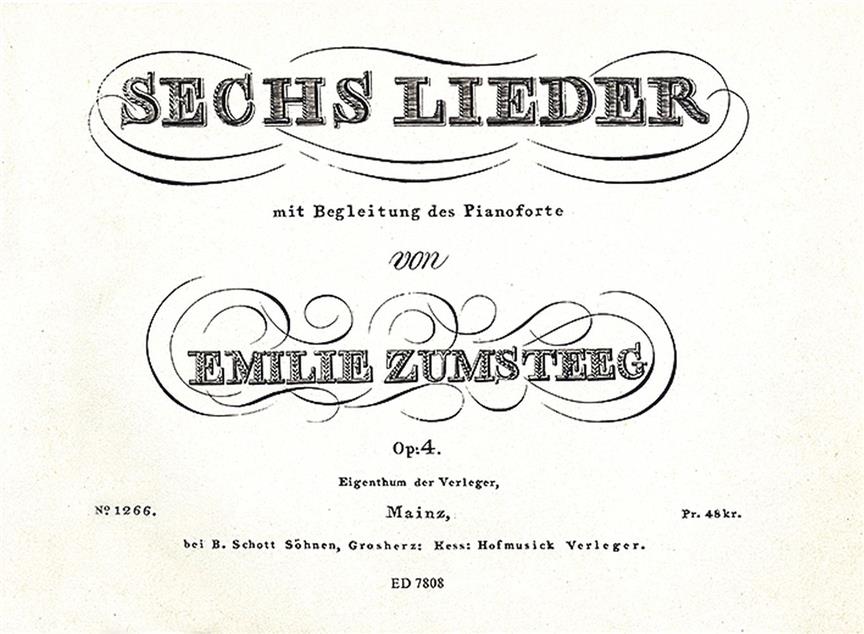 6 Lieder mit Begleitung des Pianoforte op. 4