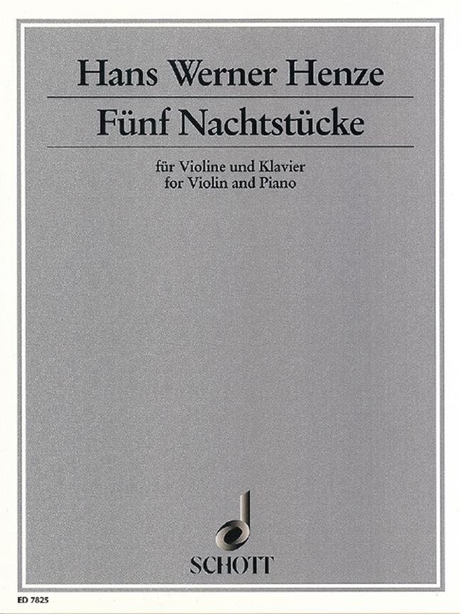 Five night pieces : for violin and piano