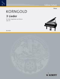 Three Songs op. 22 : for high voice and piano
