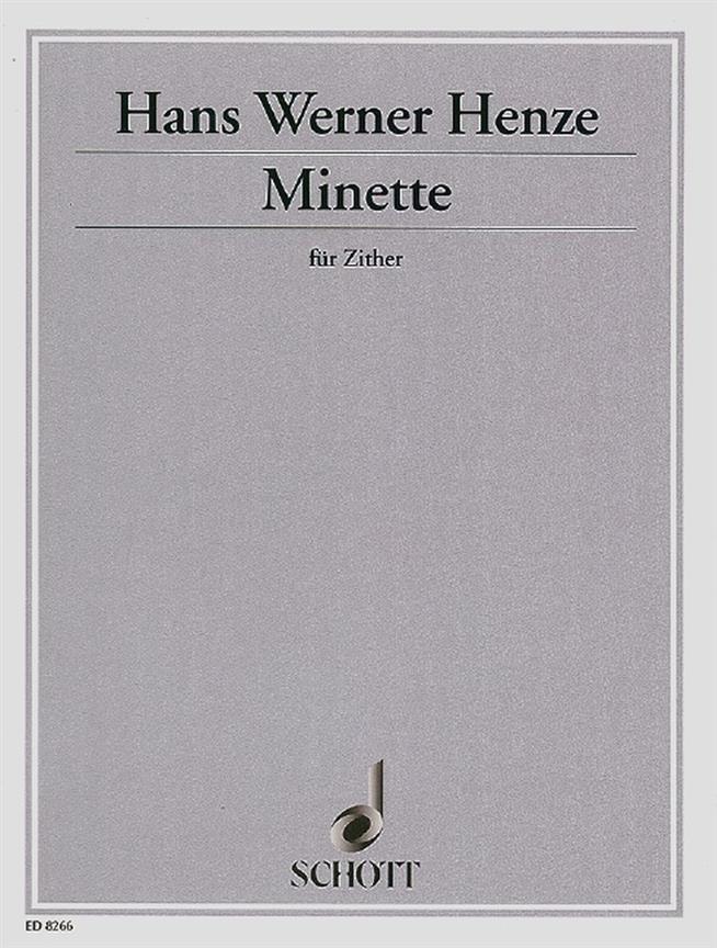 Minette : Fünf Melodien aus der Oper The English Cat