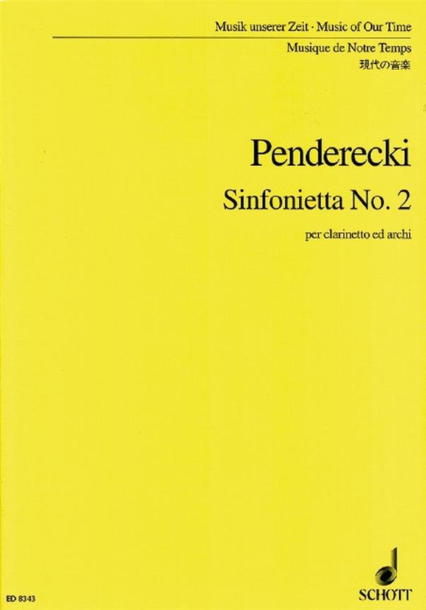 Sinfonietta No. 2 : per clarinetto ed archi