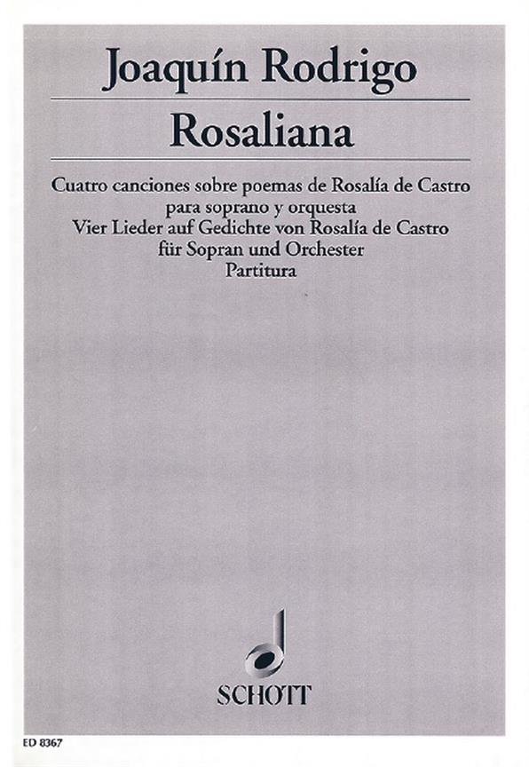 Rosaliana : Vier Lieder auf Gedichte von Rosalía de Castro