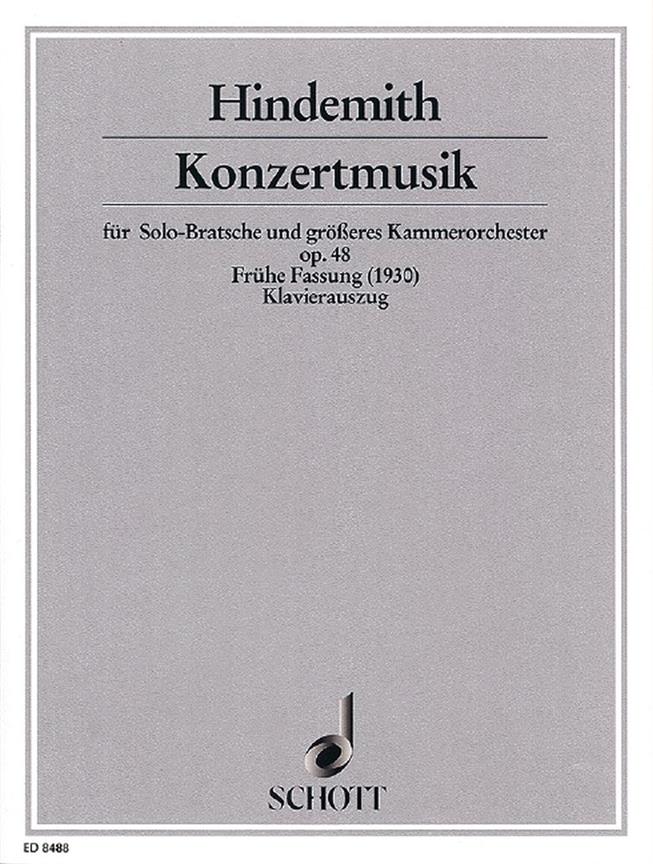 Konzertmusik op. 48 : fruhe Fassung