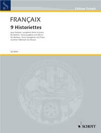 9 Historiettes : for baritone, tenor saxophone and piano