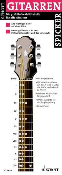 Gitarren Spicker : Die praktische Grifftabelle für alle Gitarren