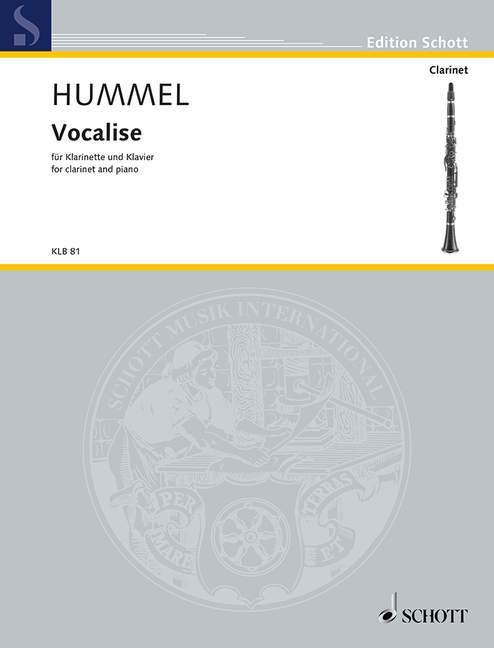 Vocalise : für Klarinette (oder Sopran-Saxophon) und Klavier