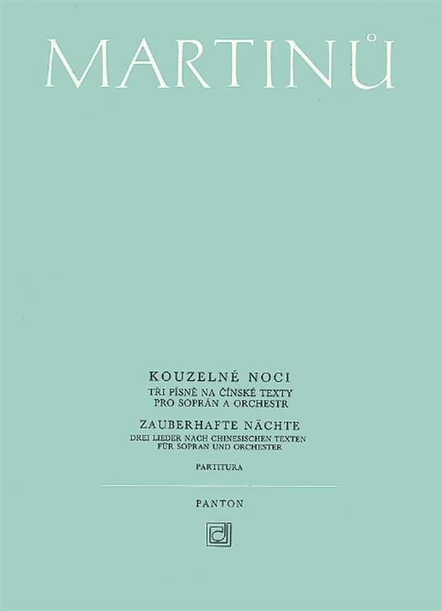 Zauberhafte Nachte : 3 Lieder nach chinesischen Texten