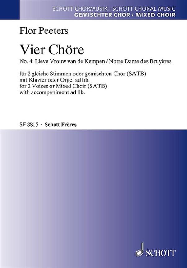 Vier Chore : No. 4: Lieve Vrouw