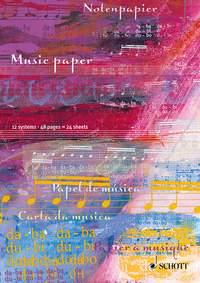 Manuscript Paper DIN A4 : 48 pages, 24 sheet, perforated, 12 systems