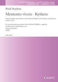 Memento vivere · Kythere : Zwei Gesange nach Texten von Friedrich Hebbel und Gerda von Robertus