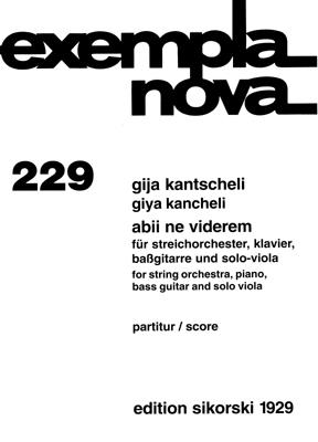 Kantscheli, Gija: "Abii Ne Viderem" - Score