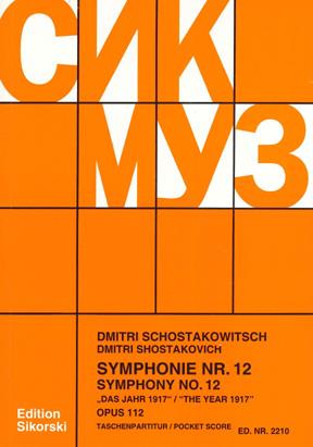 Shostakovitch,Dmitri: Symphony Op 112/12 - Score