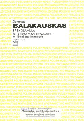 Balakauskas, Oswaldas: "Spengla-ula" - Score