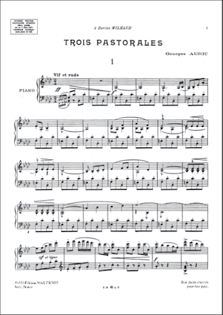 3 Pastorales Piano