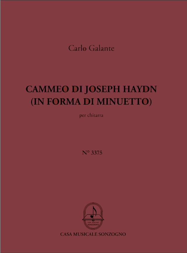 Cammeo Di Joseph Haydn : (in forma di minuetto) per chitarra