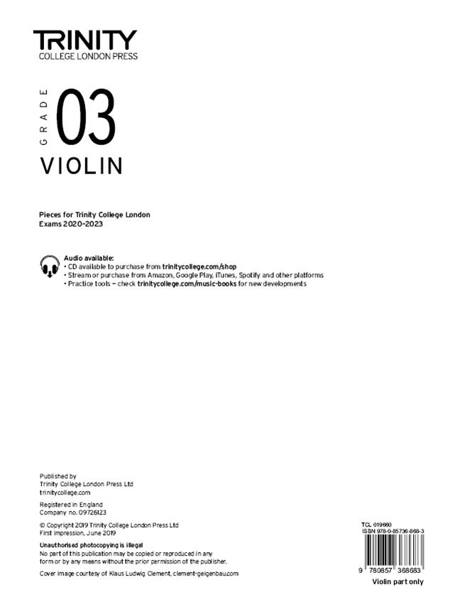 Violin 2020-2023. Grade 3
