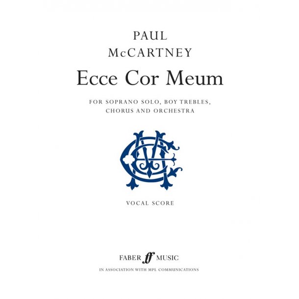 MCCARTNEY ECCE COR MEUM VOC SCORE
