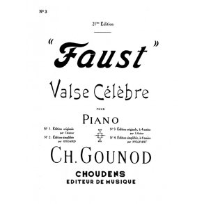 GOUNOD FAUST VALSE PIANO  4 MAINS