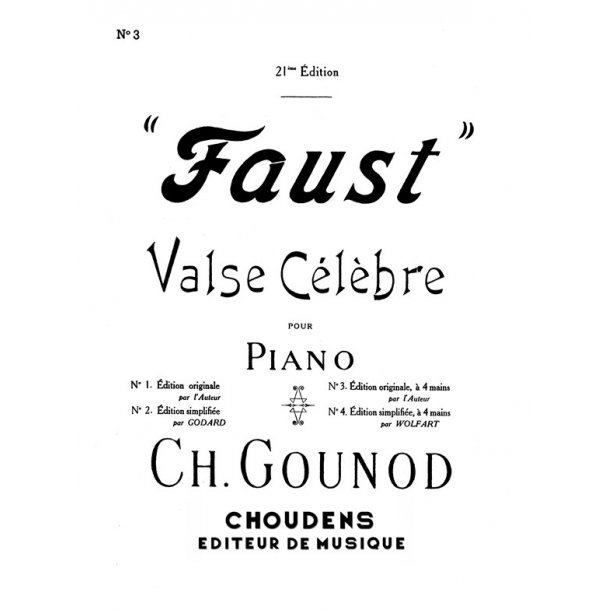 GOUNOD FAUST VALSE PIANO À 4 MAINS