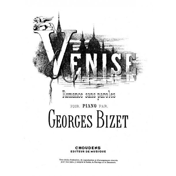 BIZET VENISE ROMANCE SANS PAROLES PIANO