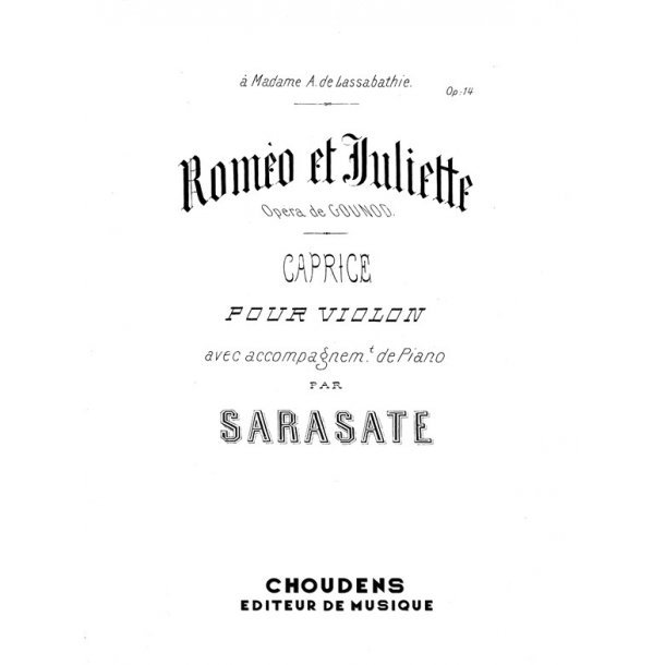 GOUNOD ROMO ET JULIETTE CAPRICE VIOLON ET PIANO