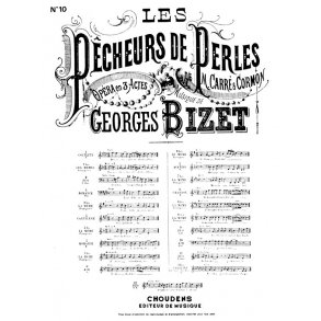 BIZET PCHEURS DE PERLES (LES) N 10 AIR L'ORAGE S'EST CALM BARYTON C