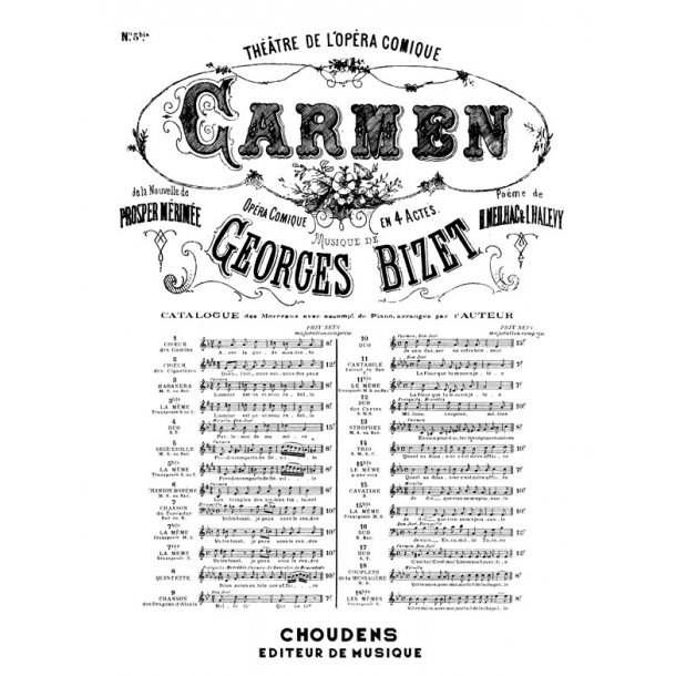BIZET CARMEN N&deg; 5BIS S&Eacute;GU&Eacute;DILLE PR&Egrave;S DES REMPARTS DE S&Eacute;VILLE SOPRANO O