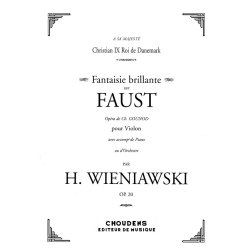 GOUNOD FAUST FANTAISIE BRILLANTE OPUS 20 VIOLON ET PIANO
