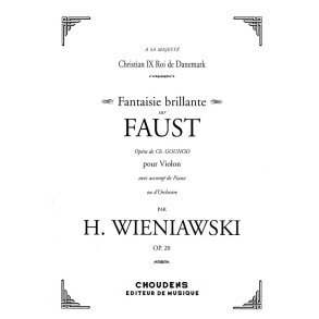 GOUNOD FAUST FANTAISIE BRILLANTE OPUS 20 VIOLON ET PIANO