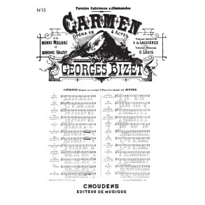 BIZET Carmen n 15 Cavatine des Contrebandiers Je dis que rien ne m'p
