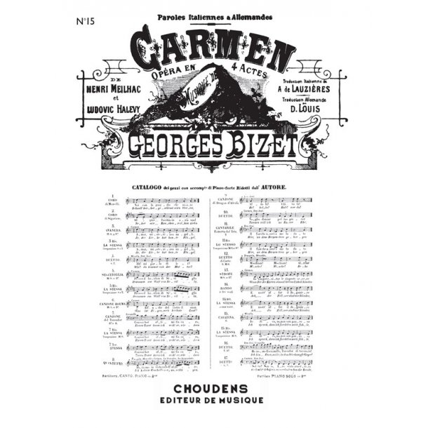 BIZET Carmen n&deg; 15 Cavatine des Contrebandiers Je dis que rien ne m'&eacute;p