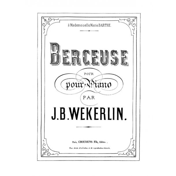 Wekerlin Berceuse Piano