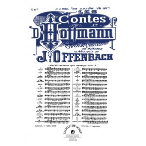 OFFENBACH CONTES D'HOFFMANN (LES) N 12BIS ROMANCE DE LA TOURTERELLE E