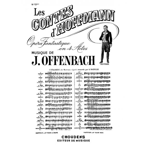 OFFENBACH CONTES D'HOFFMANN (LES) N&deg; 13TER BARCAROLLE &Agrave; 1 VOIX BELLE N