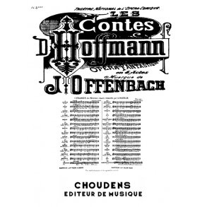 OFFENBACH CONTES D'HOFFMANN (LES) N 5BIS CHANSON DE KLEINZACH IL TAI