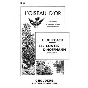 OFFENBACH CONTES D'HOFFMANN (LES) BARCAROLLE PIANO