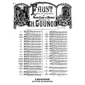 GOUNOD FAUST N 7 BALLADE DU ROI DE THUL IL TAIT UN ROI DE THUL SOP