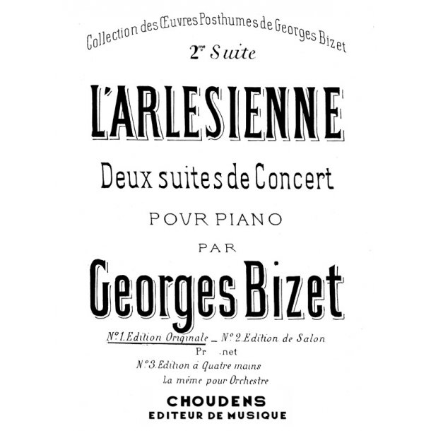 BIZET ARLSIENNE (L') N 2 SUITE N 2 PIANO