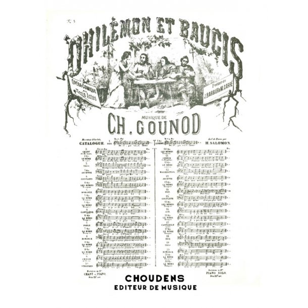 GOUNOD PHILMON ET BAUCIS N 4 AU BRUIT DES LOURDS MARTEAUX BASSE CHAN