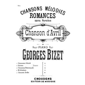 BIZET Chanson d'avril 1   PIANO