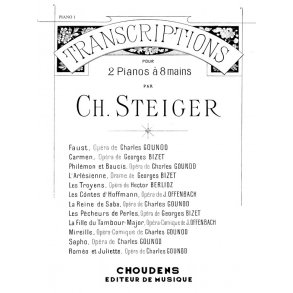 OFFENBACH FILLE DU TAMBOUR-MAJOR (LA) PIANO (2)  8 MAINS