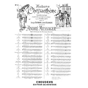 MESSAGER MADAME CHRYSANTHME N 10 VALSE DES CIGALES LE JOUR SOUS LE S