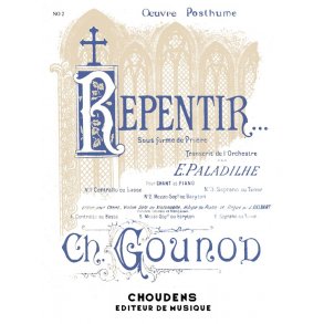 GOUNOD REPENTIR N 2 MEZZO OU BARYTON CHANT ET PIANO