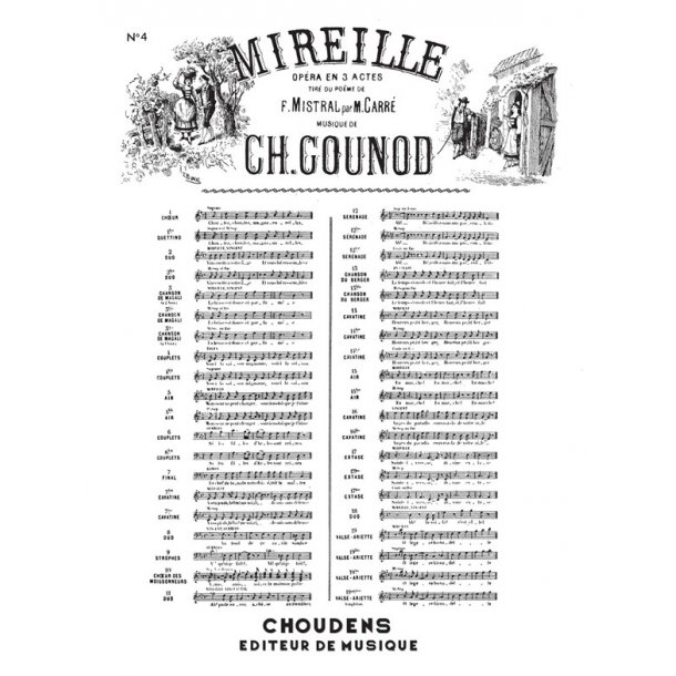 GOUNOD MIREILLE N&deg; 4 COUPLETS VOICI LA SAISON MEZZO CHANT ET PIANO