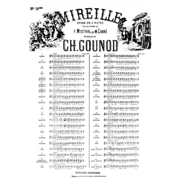 GOUNOD MIREILLE N&deg; 19BIS VALSE ARIETTE &Ocirc; L&Eacute;G&Egrave;RE HIRONDELLE SOPRANO CHA