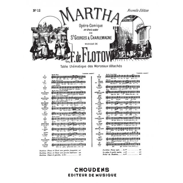 FLOTOW MARTHA N&deg; 12 AIR DES LARMES &Agrave; MES YEUX ENCHANT&Eacute;S T&Eacute;NOR OU SOPRA