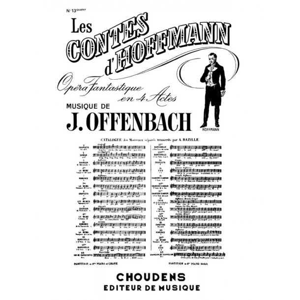OFFENBACH CONTES D'HOFFMANN (LES) N 13QUATER BARCAROLLE  1 VOIX BELL