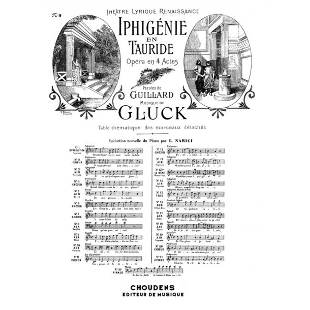 GLUCK IPHIG&Eacute;NIE EN TAURIDE N&deg; 9 AIR UNIS D&Egrave;S LA PLUS TENDRE ENFANCE T&Eacute;